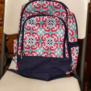 NWOT Viv&Lou Pastel Printed Large Backpack With Storage For Laptop